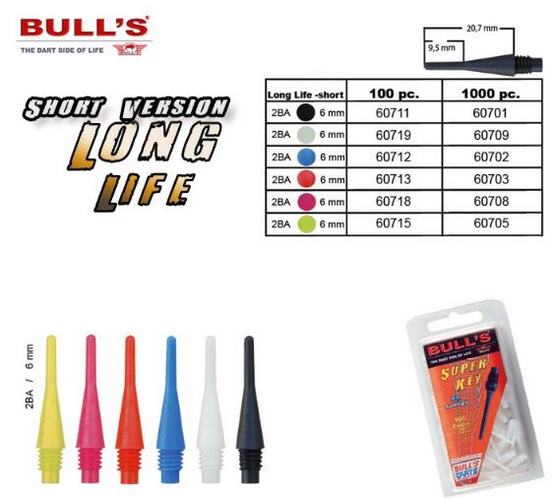 Hroty Bull´s Long Life 1000 ks modré krátké 60702