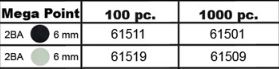 Hroty bull´s mega point 1000 ks černé krátké 61501