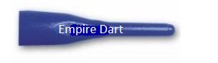 Hroty m3 empire dart krátké modré 30 ks