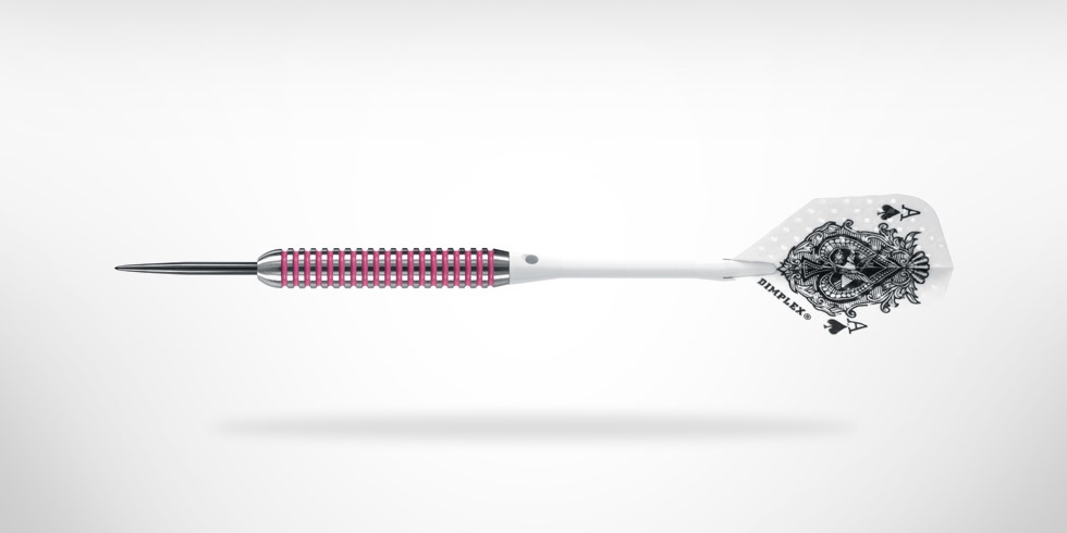 Harrows šipky steel assassin plus pink 22gr 80%