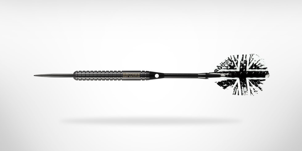 Harrows šipky steel black 26gr eric bristow 90%