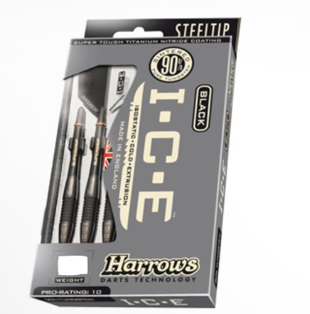Harrows šipky steel black i.c.e. 90% 24gr
