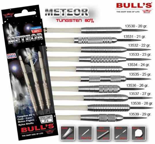 Bull´s šipky steel meteor 80% 28gr. 13538