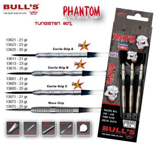 Bull´s šipky steel phantom corrie grip b 25gr. 13615