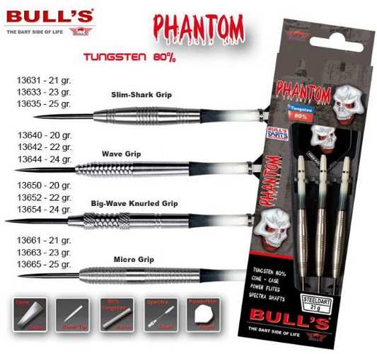 Bull´s Šipky Steel Phantom Wave Grip 24gr. 13644