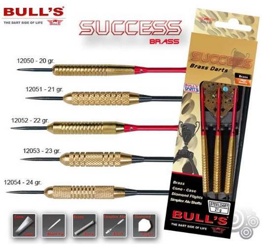 Bull´s šipky steel success černé 23gr. 12053