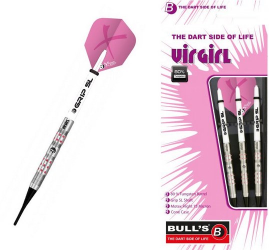 Bull´s šipky virgirl slim-shark grip 20gr. 18520