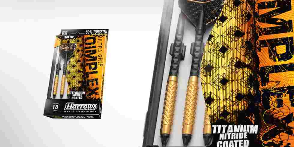 Harrows šipky dimplex gold 16g