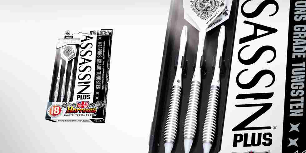 Harrows šipky assassin plus 18gr style b white