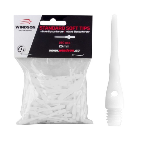 Plastové hroty Windson STANDARD 25 mm 150 ks bílé