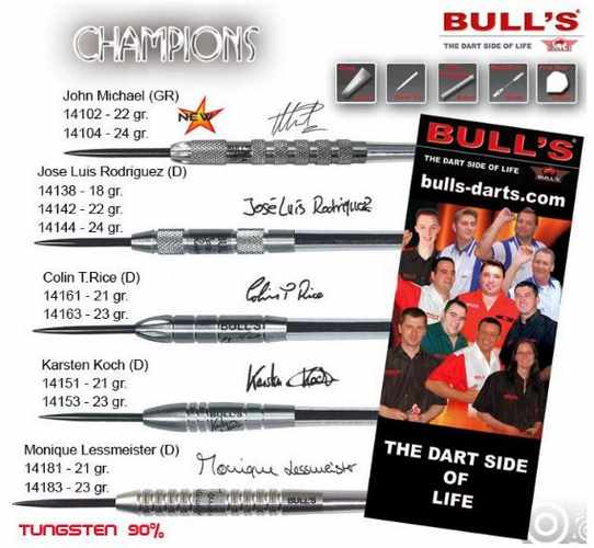 Bull´s šipky steel champions john michael (gr) 22gr. 14102