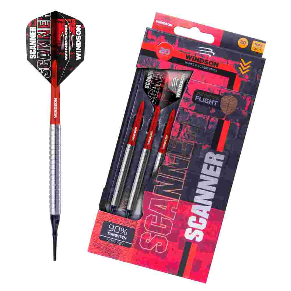 Šipky soft Windson Scanner 20g Tungsten 90% red