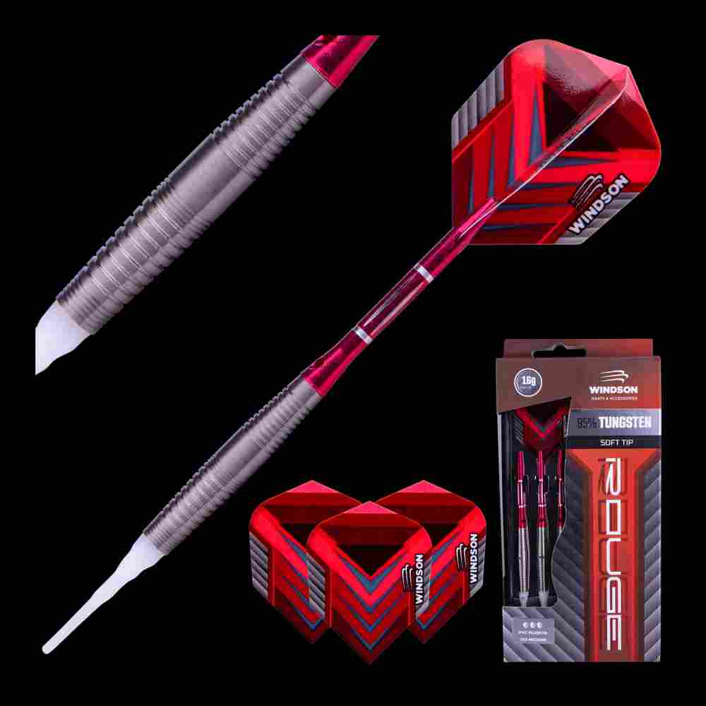 Šipky soft Windson Rouge 16g Tungsten 95%