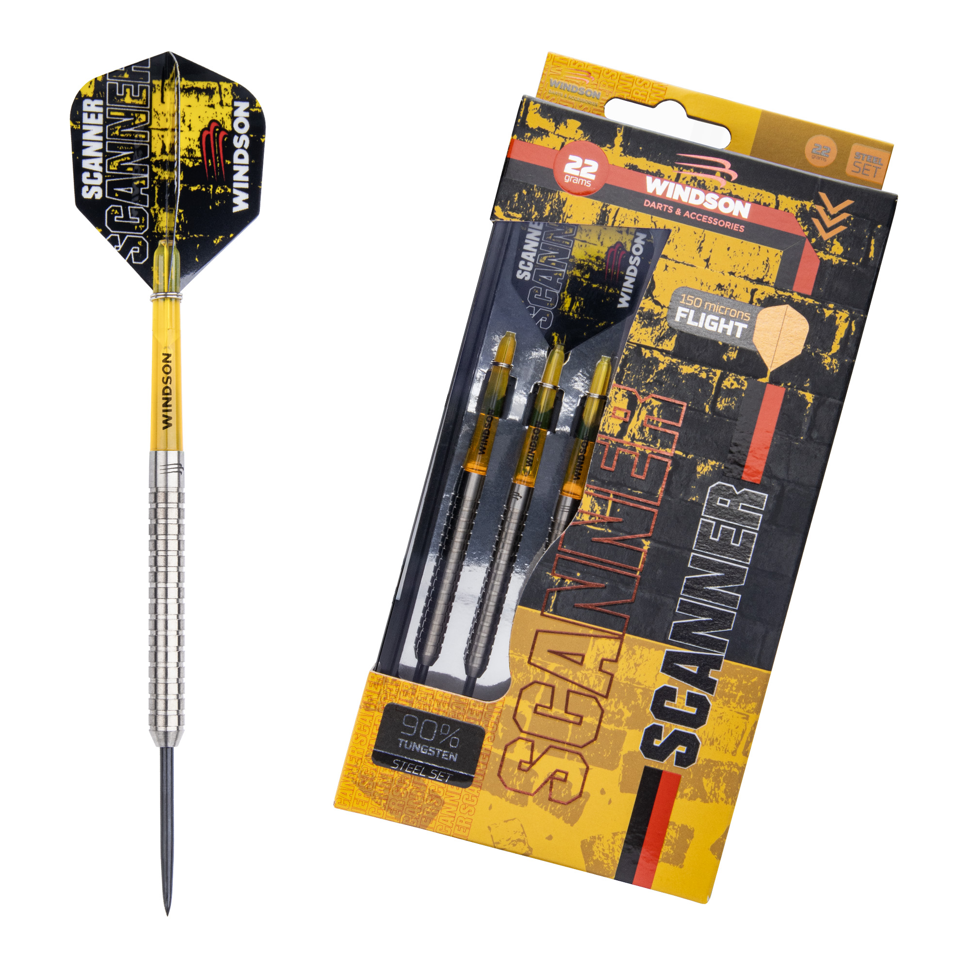 Windson SCANNER YELLOW STEEL 22g Tungsten set