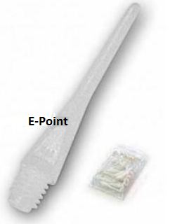 Hroty e-point empire dart bílé dlouhé 50ks