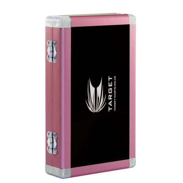Pouzdro pro šipky - kufřík kovový target pink (růžový)