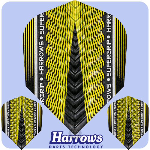 Letky harrows supergrip x flights yellow/žluté f0970