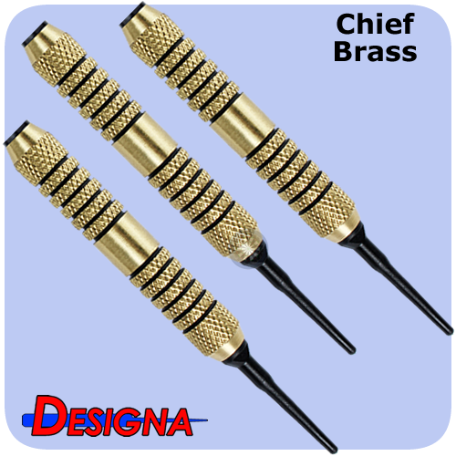 Designa chief brass barrels - 15,5g - black ring s2