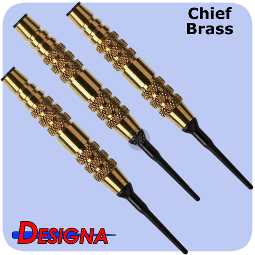Designa chief brass barrels - 17,5g - twin knurl