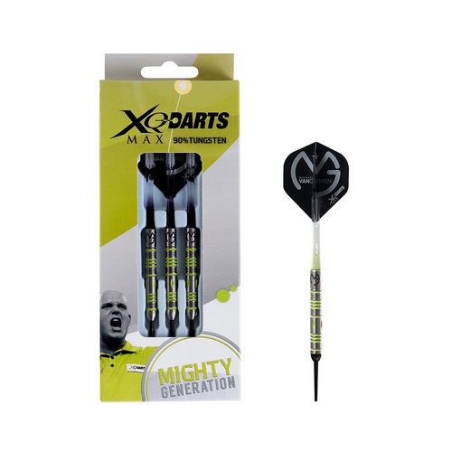 Xqmax šipky softové 90% tungsten michael van gerwen 18gr. - mighty generation