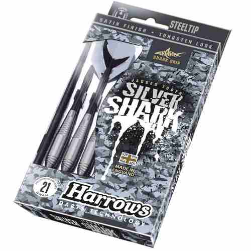 Harrows šipky steel silver shark 21gr.