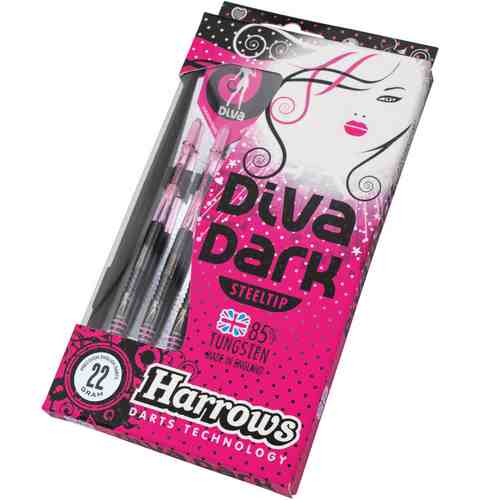 Harrows šipky steel diva dark 85% 22gr