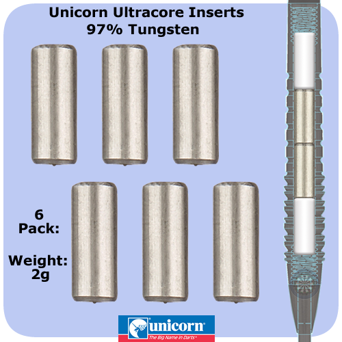 Unicorn náhradní vložky ultracore 97% tungsten 6ks