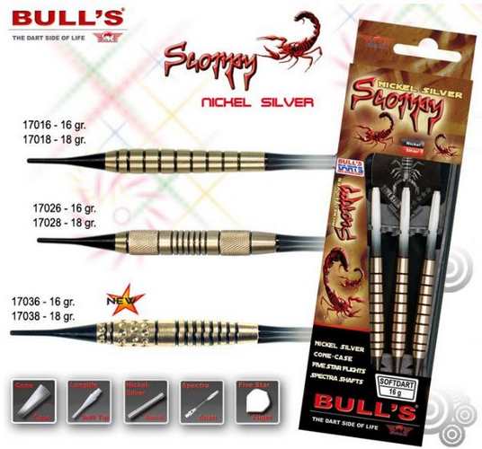 Bull´s Šipky Scorpy 16gr. 17016