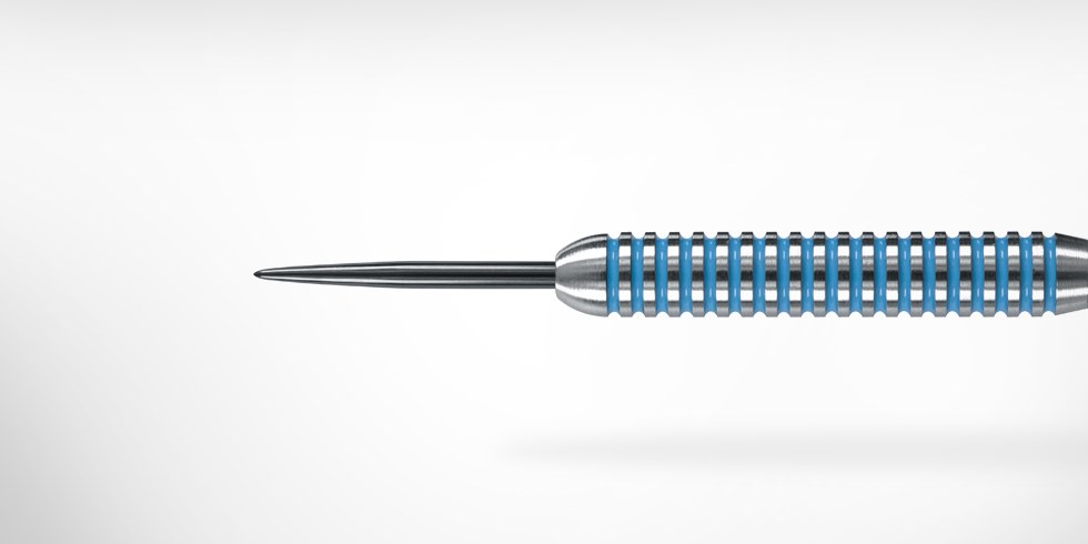 Harrows šipky steel assassin plus blue 22gr 80%
