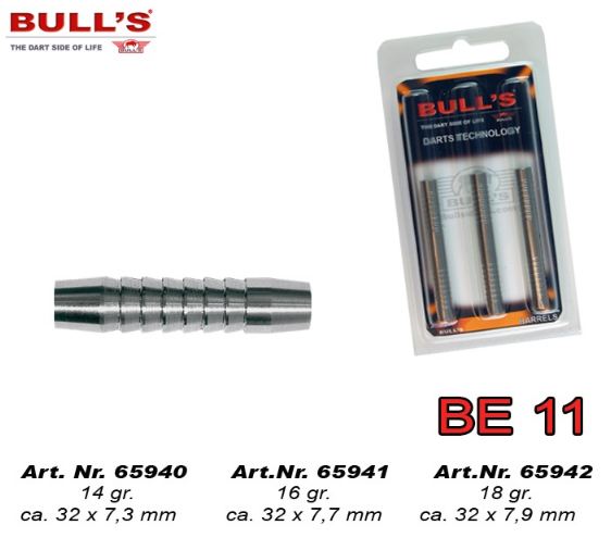 Bull´s barrels - tělíčka be11 80% wolfram 14gr. 65940