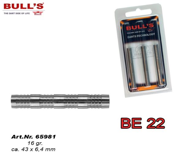 Bull´s barrels - tělíčka be 22 80% wolfram 16gr. 65981