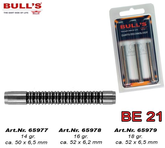Bull´s barrels - tělíčka be 21 80% wolfram 14gr. 65977