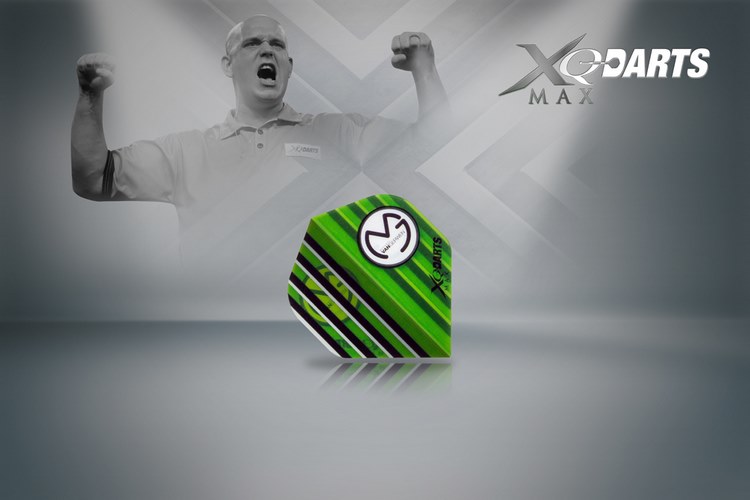 Xqmax darts letky xqmax 100 - michael van gerwen - mvg transparent green