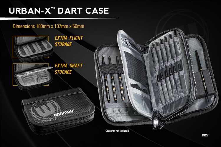 Pouzdro pro šipky winmau winmau urban x dart case - multi černé
