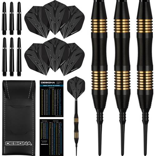 Designa šipky soft Mako - micro - black - 21g