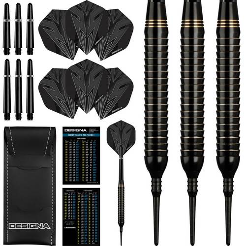 Šipky designa soft Mako - shark - black - 22g