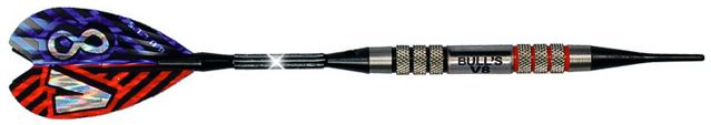 Bull´s šipky v8 power knurled grip 16gr. 18636