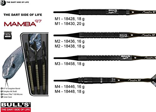 Bull´s šipky mamba ´97 cone-shark grip 18gr. 18448