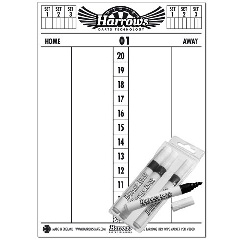 Harrows dry wipe scoreboard - výsledková tabule