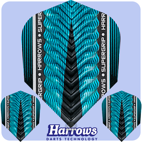 Letky Harrows Supergrip X Flights Blue/Modré F0968