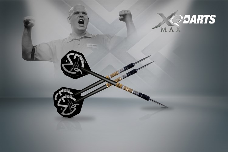 Xqmax šipky steelové 90% tungsten michael van gerwen 21gr. - career slam