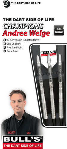 Bull´s Šipky Champions 18gr. Andree Welge Micro-Ringed Grip 19808