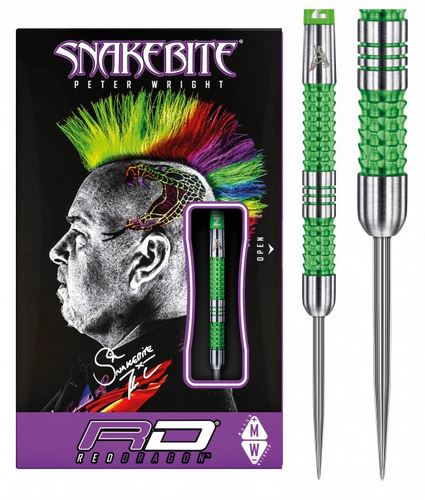 Šipky steel Peter Wright Snakebite Mamba 24g Tungsten 90% RED DRAGON