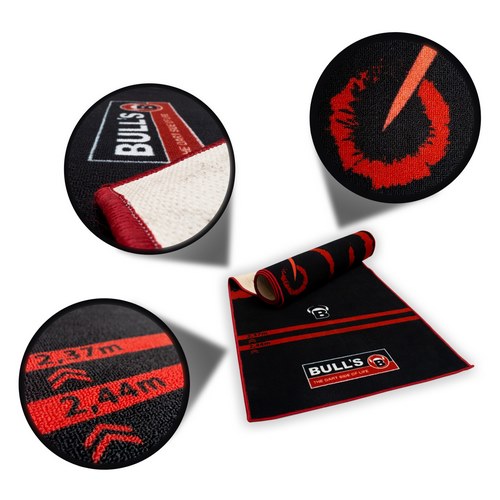 Koberec k terči bulls carpet mat 140 černo-červeny