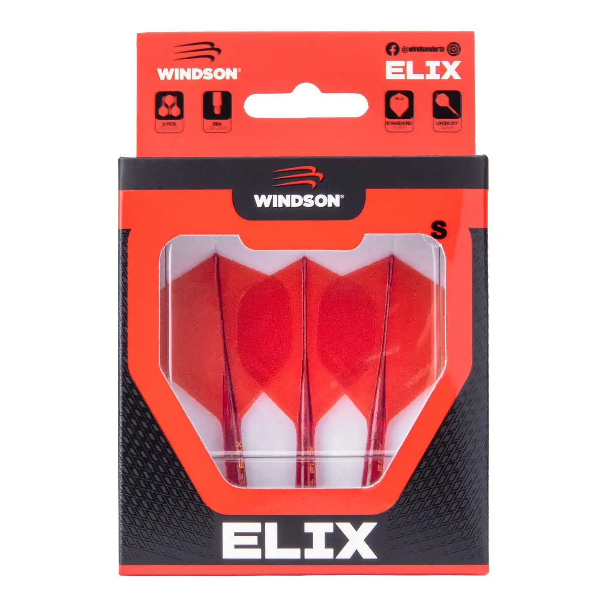 Letky s násadkami Elix Windson červené S 20 mm