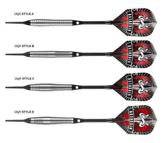Harrows šipky assassin 85% style d 18gr