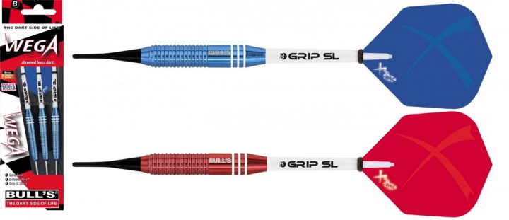 Bull´s šipky soft Wega Ringed Grip Blue 16g