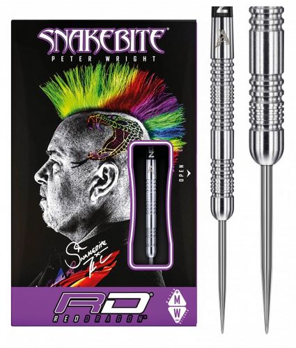Šipky steel Peter Wright Snakebite Euro 11 20g Tungsten 85 RED DRAGON