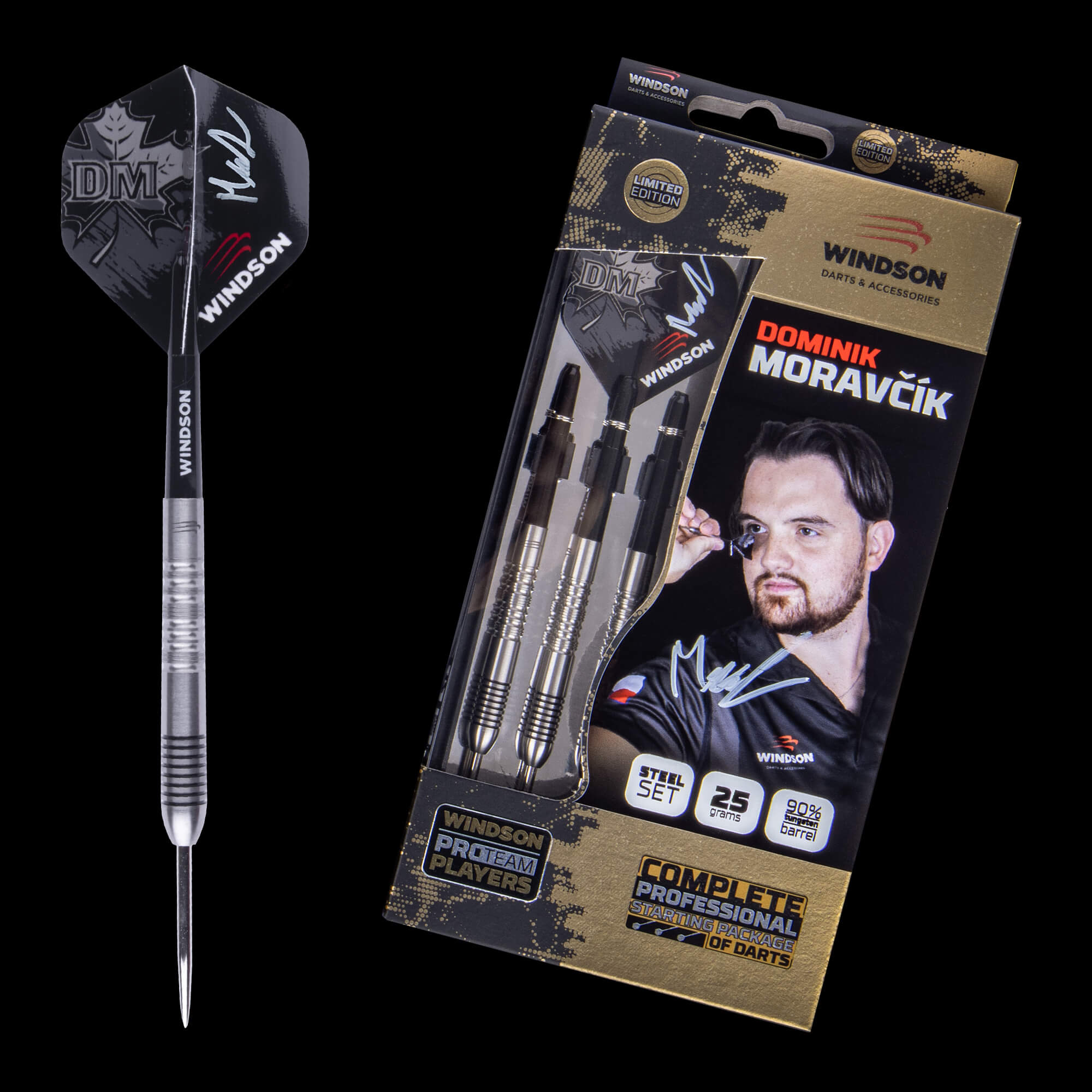 Šipky steel Windson Dominik Moravčík 25g 90 % Wolfram