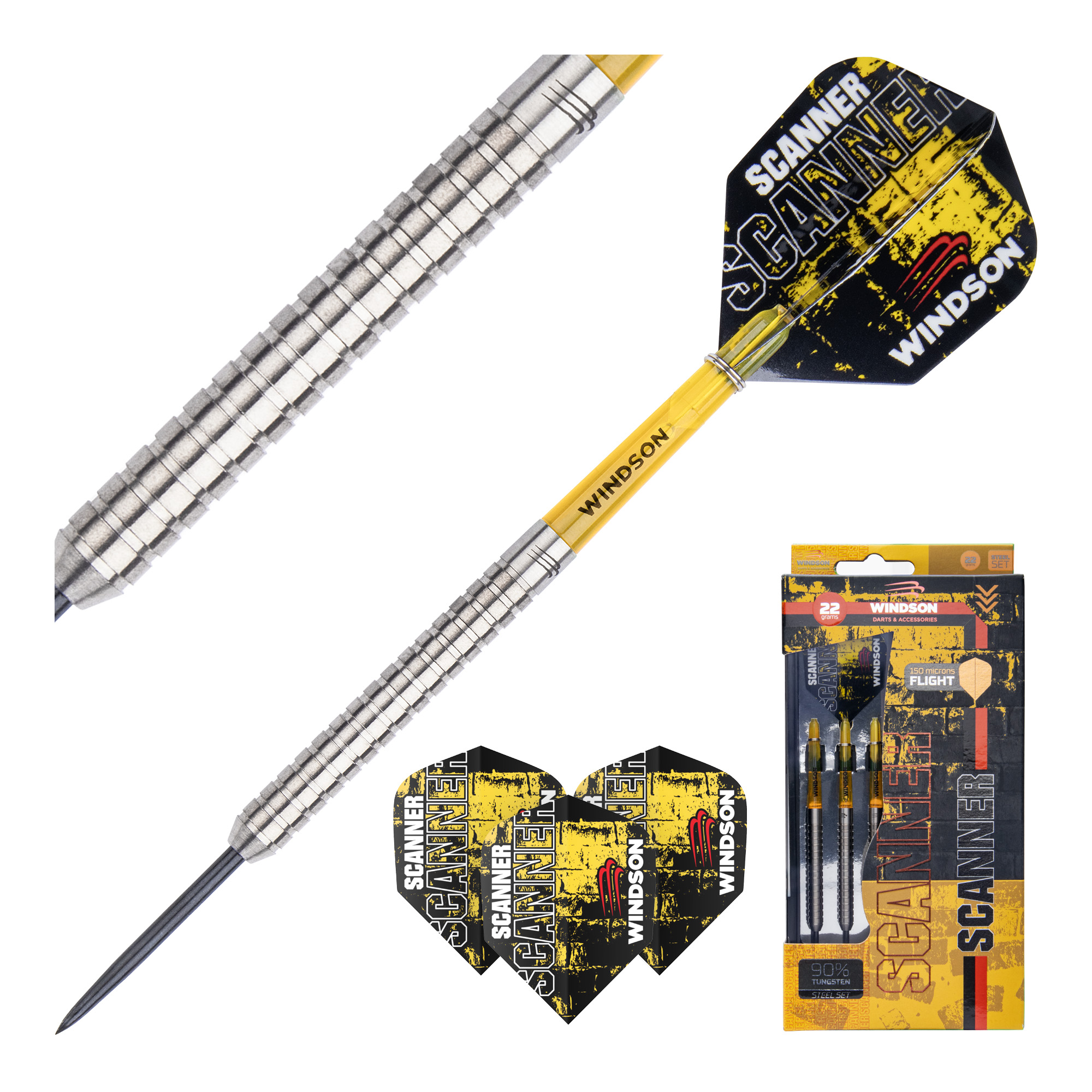 Windson SCANNER YELLOW STEEL 22g Tungsten set